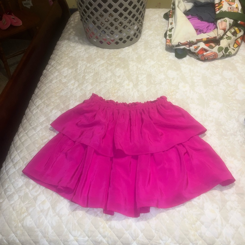 Lavender Brown Pink Bubble Mini Skirt
